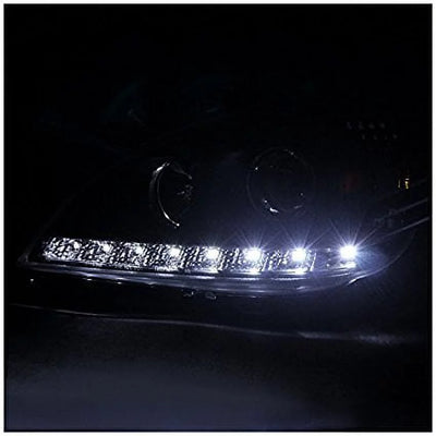 Spec-D Tuning 2LHP-BW16302JM-TM Benz W163 ML320 ML350 ML55 AMG Black SMD LED DRL Projector Headlights