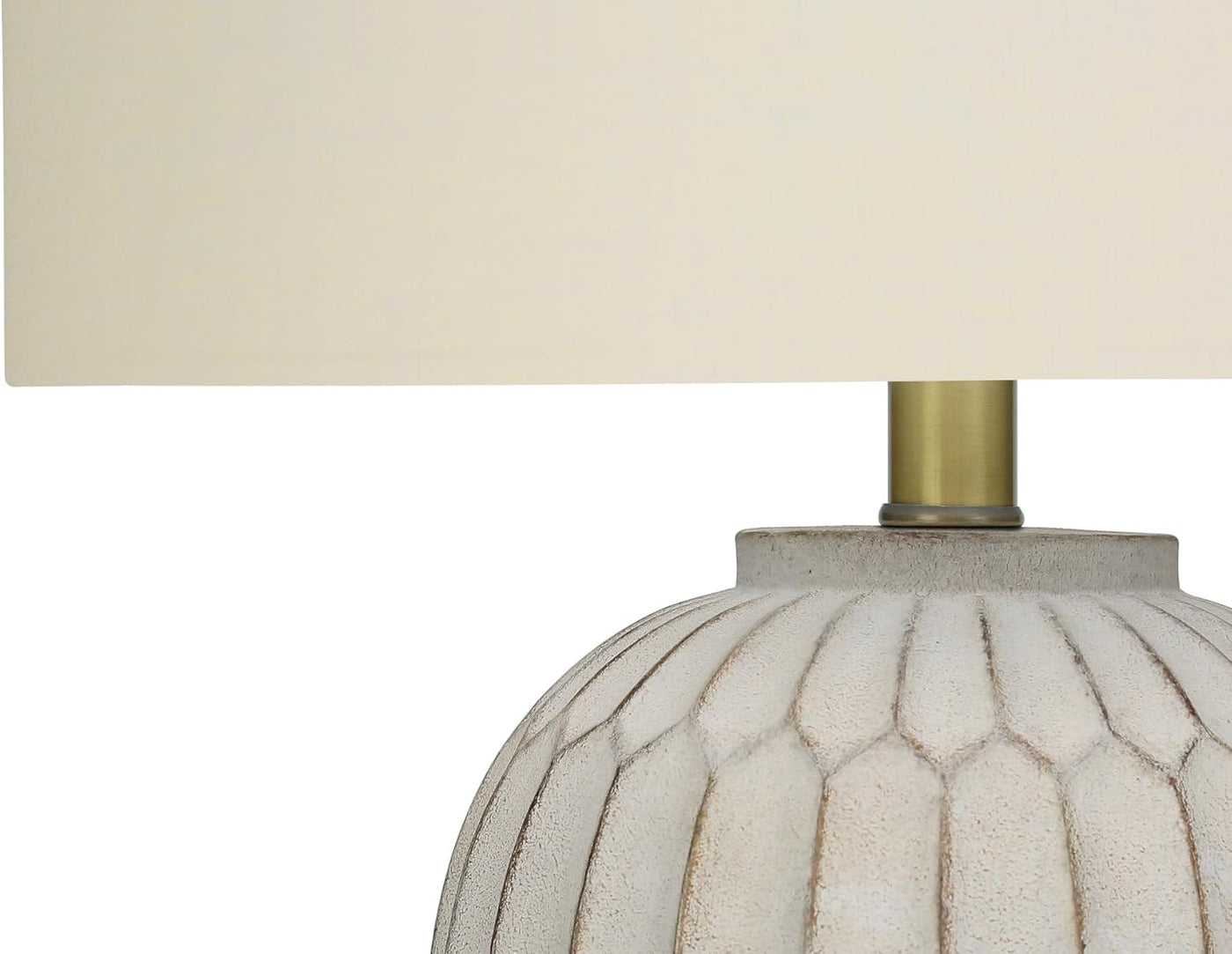 9720 LightingTable Lamp, Cream Resin, Shade, Transitional Lighting-24 H Table, 14.5" L x 14.5" W x 24" H