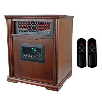 Lifesmart 1500W Electric Infrared Quartz Indoor Space Heater, (2 Pack)