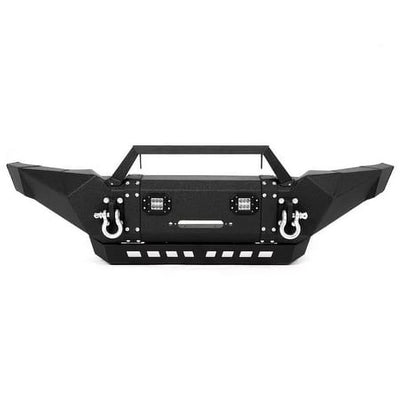 Kojem Front Bumper for 2005-2015 Toyota Tacoma w/ Winch Plate & LED Lights & D-rings 3 Piece Powder Coated