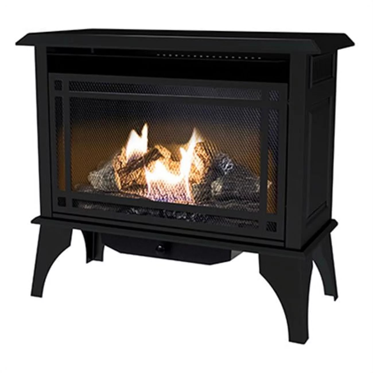 Comfort Glow GSD2846 Montery Gas Stove, Vent-Free, Dual Fuel, Black, 30,000-BTU - Quantity 1