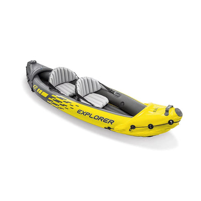 Intex 2 Person Vinyl Kayak w/ Oars & Pump & 2-Person K2 Kayak w/ Oars Air Pump