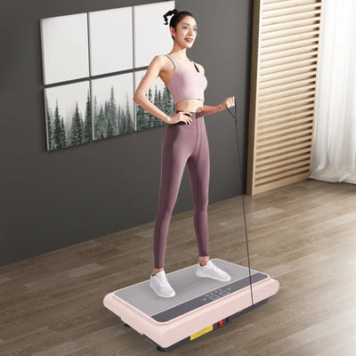 Vibration Plate Exercise Machine, Whole Body Workout Vibration Fitness Platform, Home Weight Loss Recovery Vibration Plate Exercise Machine, Pink