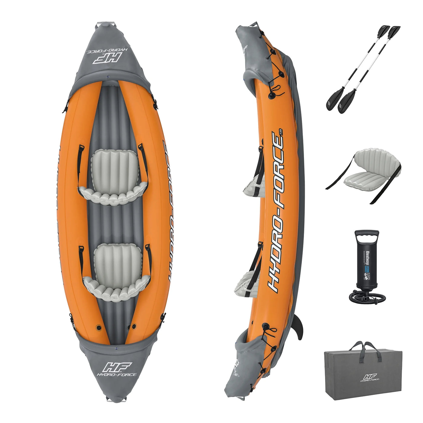 Bestway Hydro Force Lite Rapid X2 Inflatable Outdoor Water Sport Kayak Set