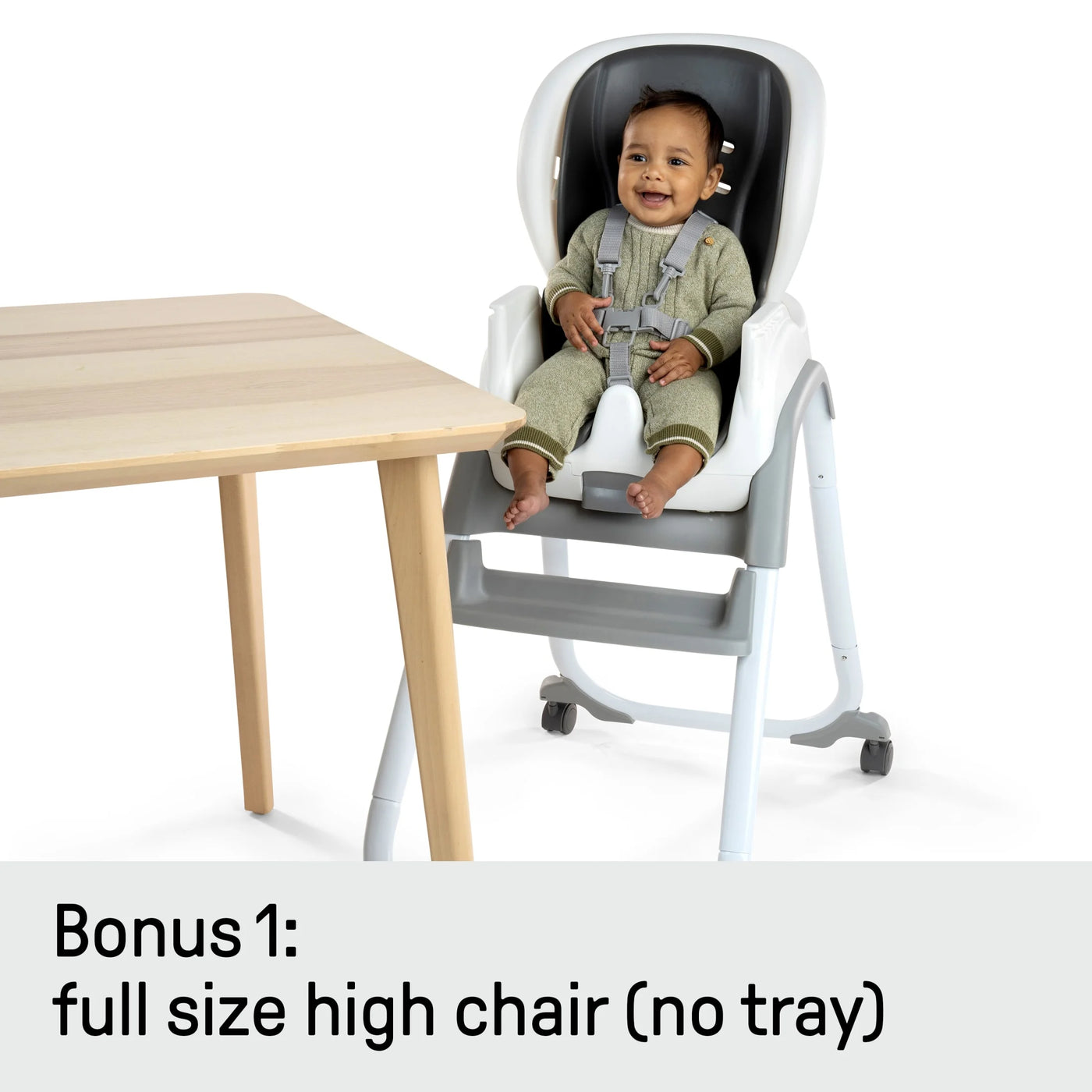 Ingenuity SmartClean Trio Elite 3-in-1 Convertible High Chair, Toddler Chair, and Booster Seat, For Ages 6 Months and Up, Unisex - Slate