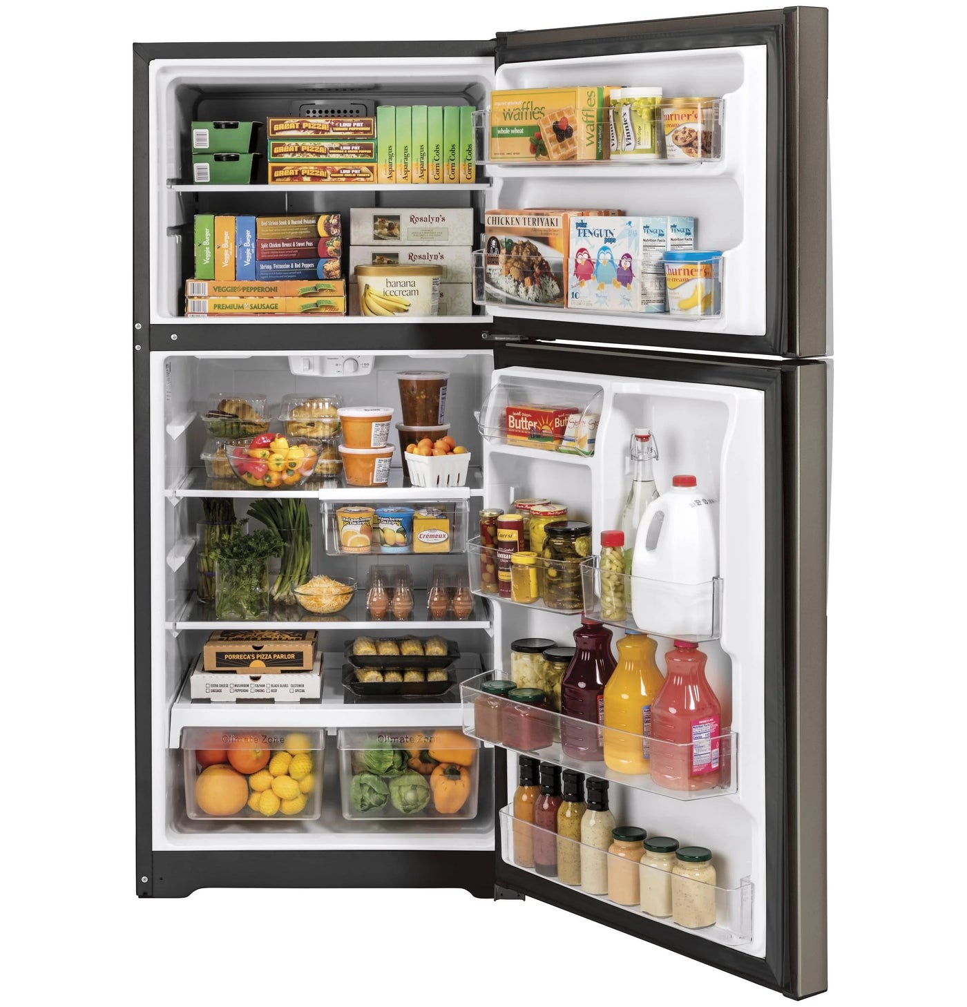 GE GTS22KMNRES 21.9 Cu. Ft. Slate Top Freezer Refrigerator