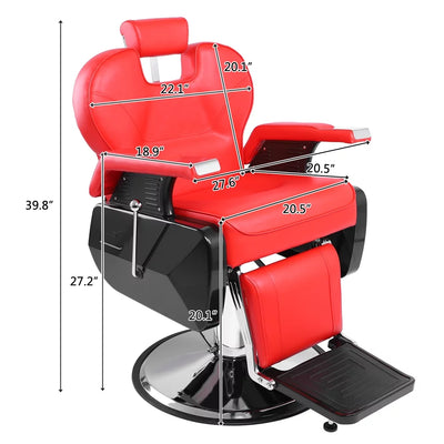 OmySalon Reclining Hydraulic Barber Chair for Hair Stylist, Professional Salon Chair Heavy Duty with Adjustable Headrest, All Purpose Styling Hairdressing Equipment