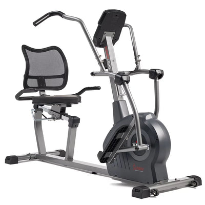 Sunny Health & Fitness Elite Connected Recumbent Cross Trainer Elliptical + Arm Exercisers SF-RBE420049