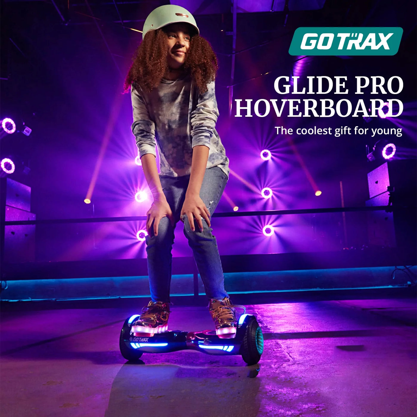 GOTRAX GLIDE PRO Bluetooth Hoverboard, 6.5" Wheels and 7 Colors Lights Self Balancing Scooters for 44-176lbs Kids Adults Silver