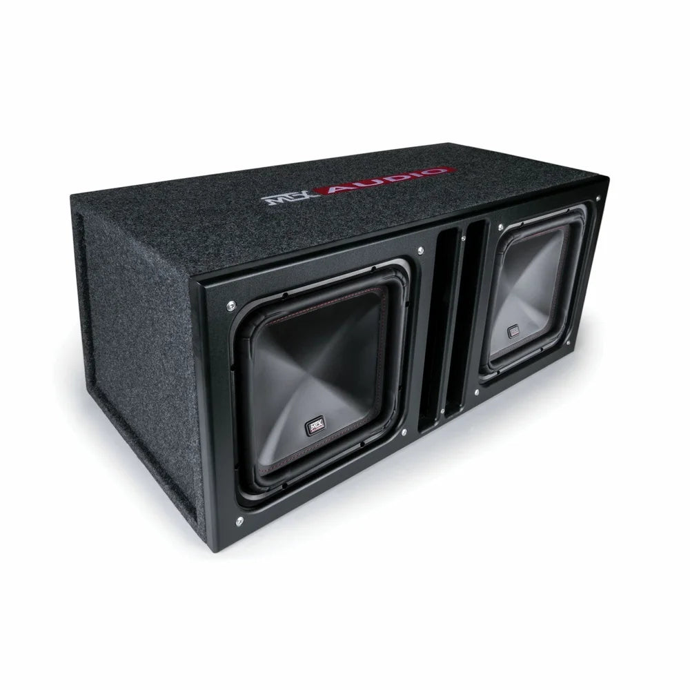 MTX SLH12X2S 12" Sledgehammer Dual Square Unloaded Enclosure Subwoofers