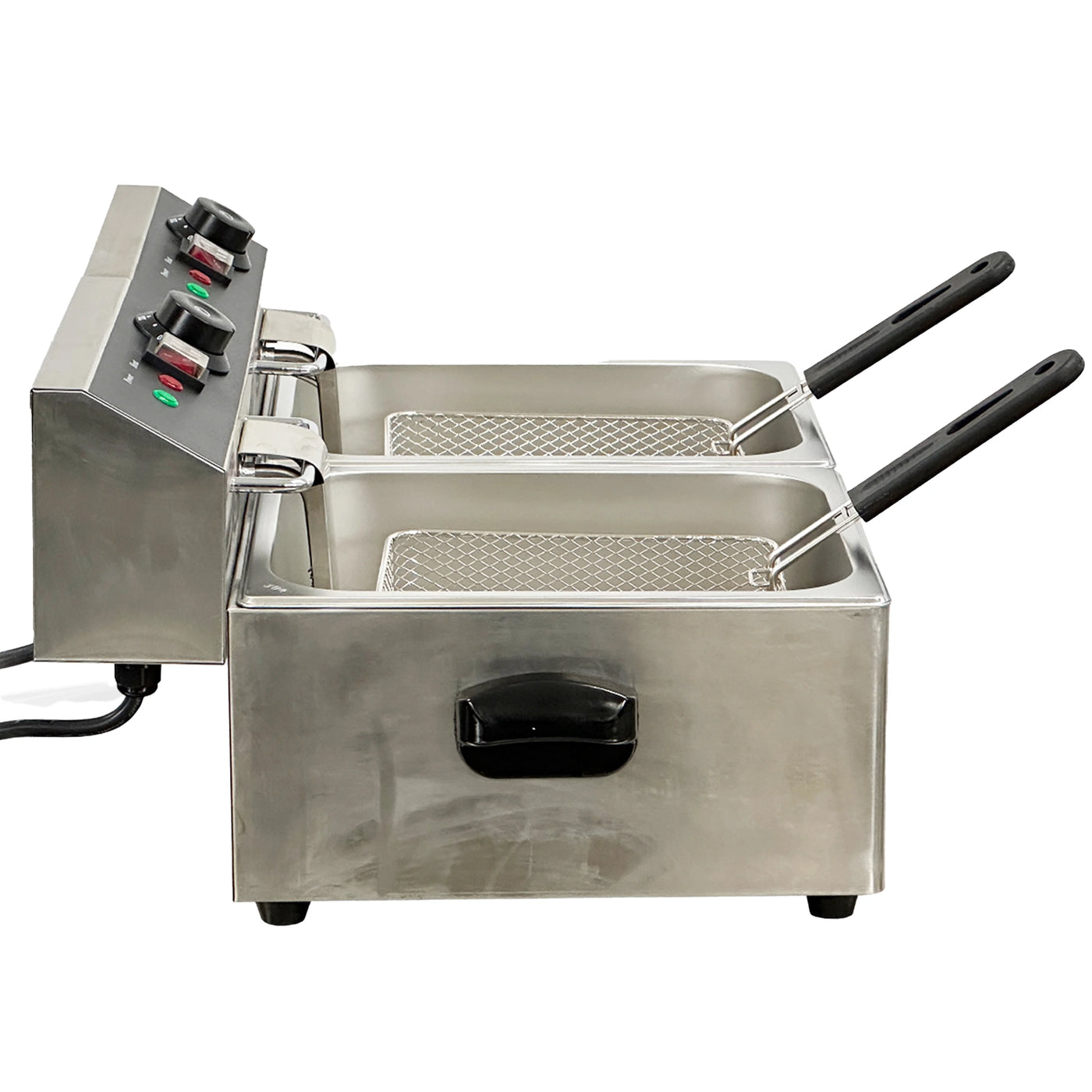 23 in. Commercial Electric Countertop Stainless Steel Deep Fryer 12L 2.5KW