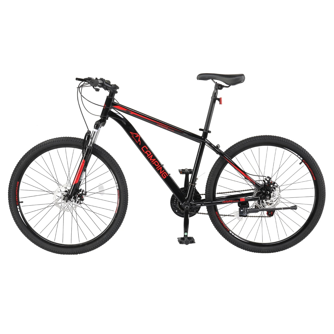 Zimtown 27.5in Wheel Mountain Bike, Adult 21 Speed Steel Bicycle, Black & White