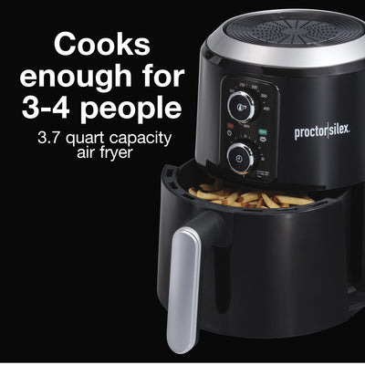 Proctor Silex Air Fryer, 3.7 Quart Capacity, Black, 35056