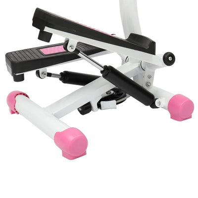 UBesGoo Mini Aerobic Stepper, Stair Climber Twist Fitness Machine with handle, Pink