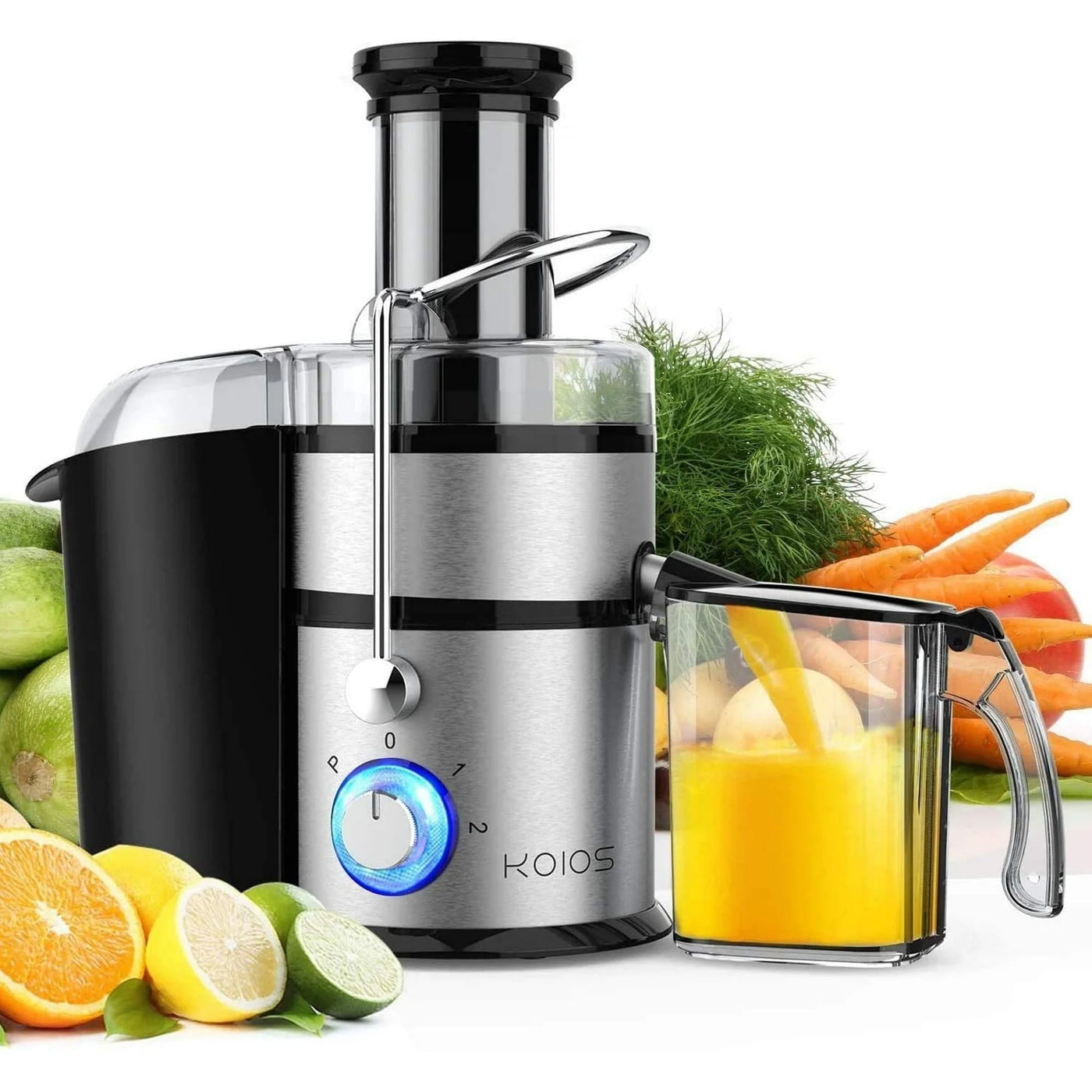 Centrifugal Juicer Machines Vegetable and Fruit,1100W Juice Extractor with 3" Feed Chute,BPA Free,Easy to Clean,High Juice Yield,Black