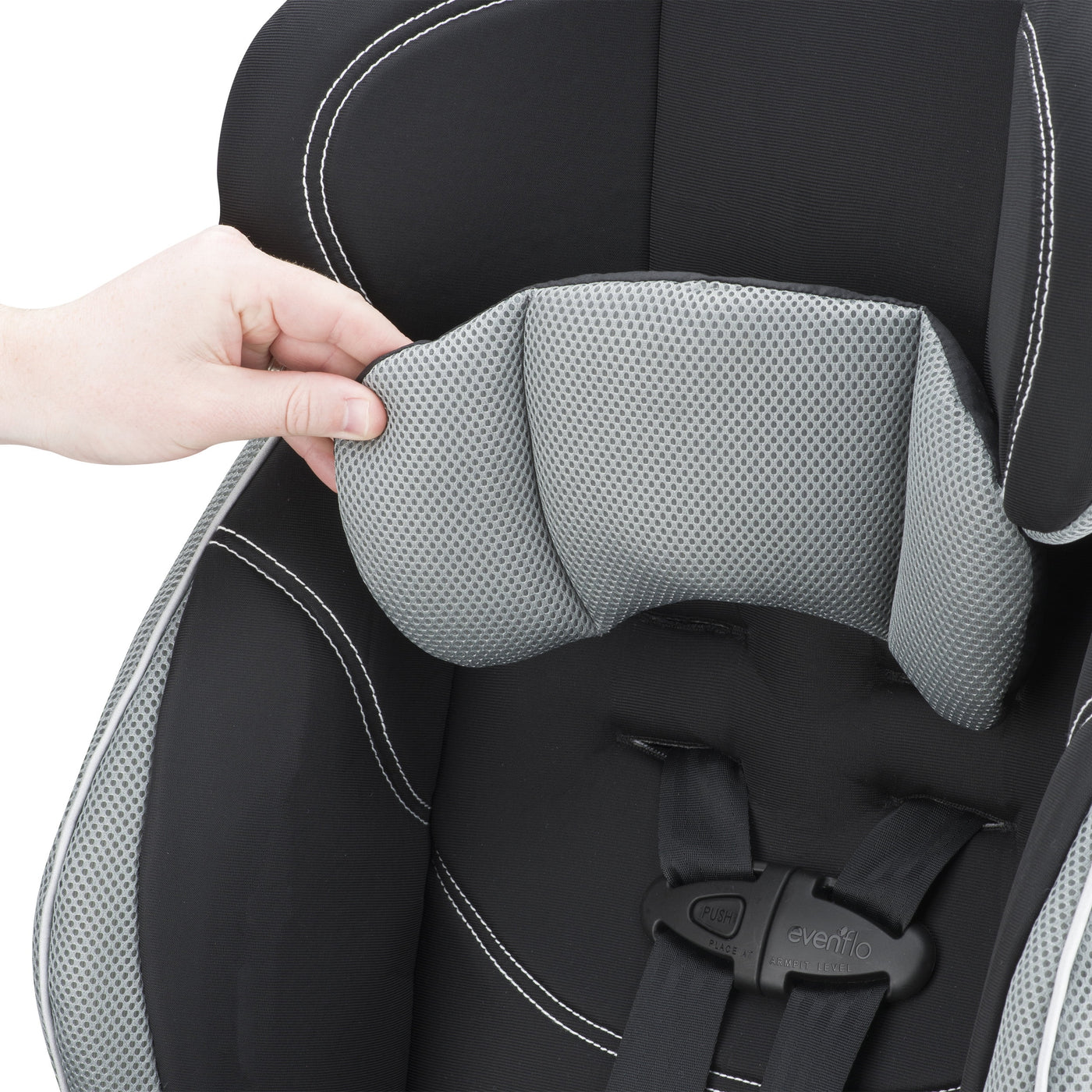 Evenflo Chase LX Harnessed Toddler Booster Car Seat (Jameson Gray)