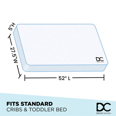 Delta Children Plastic Toddler Bed, Marvel Spider-Man + Delta Children Twinkle Galaxy Dual Sided Recycled Fiber Core Toddler Mattress (Bundle)