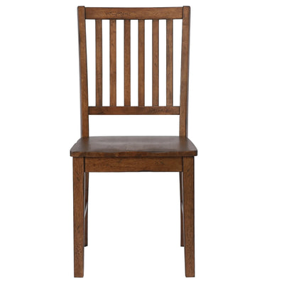 HomeStock Slat Back Dining Chair , Set Of 2 , Amish Brown