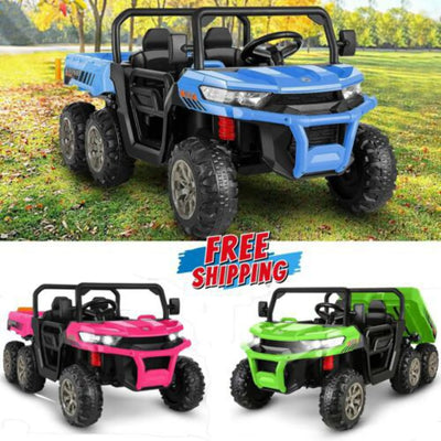 6-Wheel 24V UTV Ride-On with Dump Bed and 4WD Power