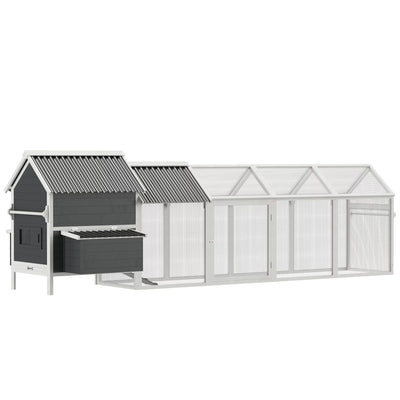 PawHut 162" Large Chicken Coop for 6-8 Chickens, Chicken House