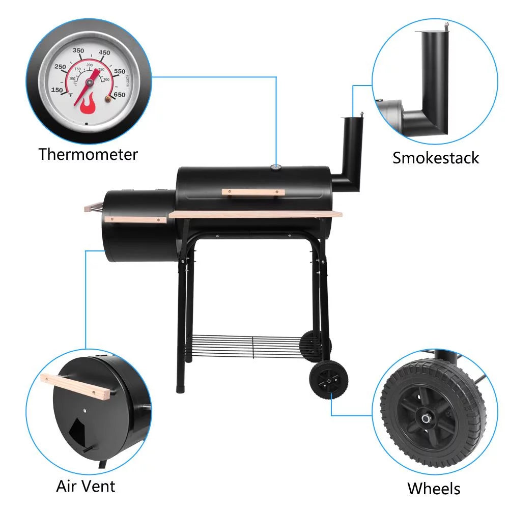 SalonMore Outdoor Charcoal Grill Barbecue Grill for Camping or Backyard