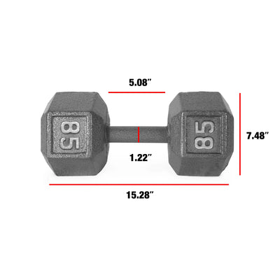 CAP Barbell 85lb Cast Iron Hex Dumbbell, Single