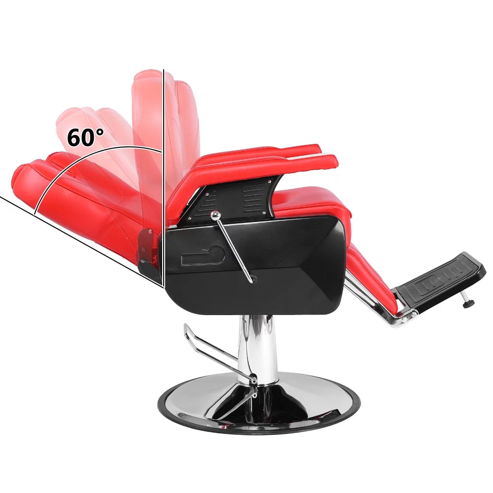 OmySalon Reclining Hydraulic Barber Chair for Hair Stylist, Professional Salon Chair Heavy Duty with Adjustable Headrest, All Purpose Styling Hairdressing Equipment