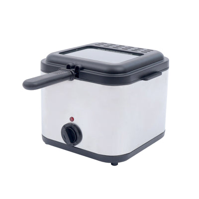 DENEST 1KW Stainless Steel Electric Deep Fryer w/Basket, Adjustable Control Temperature