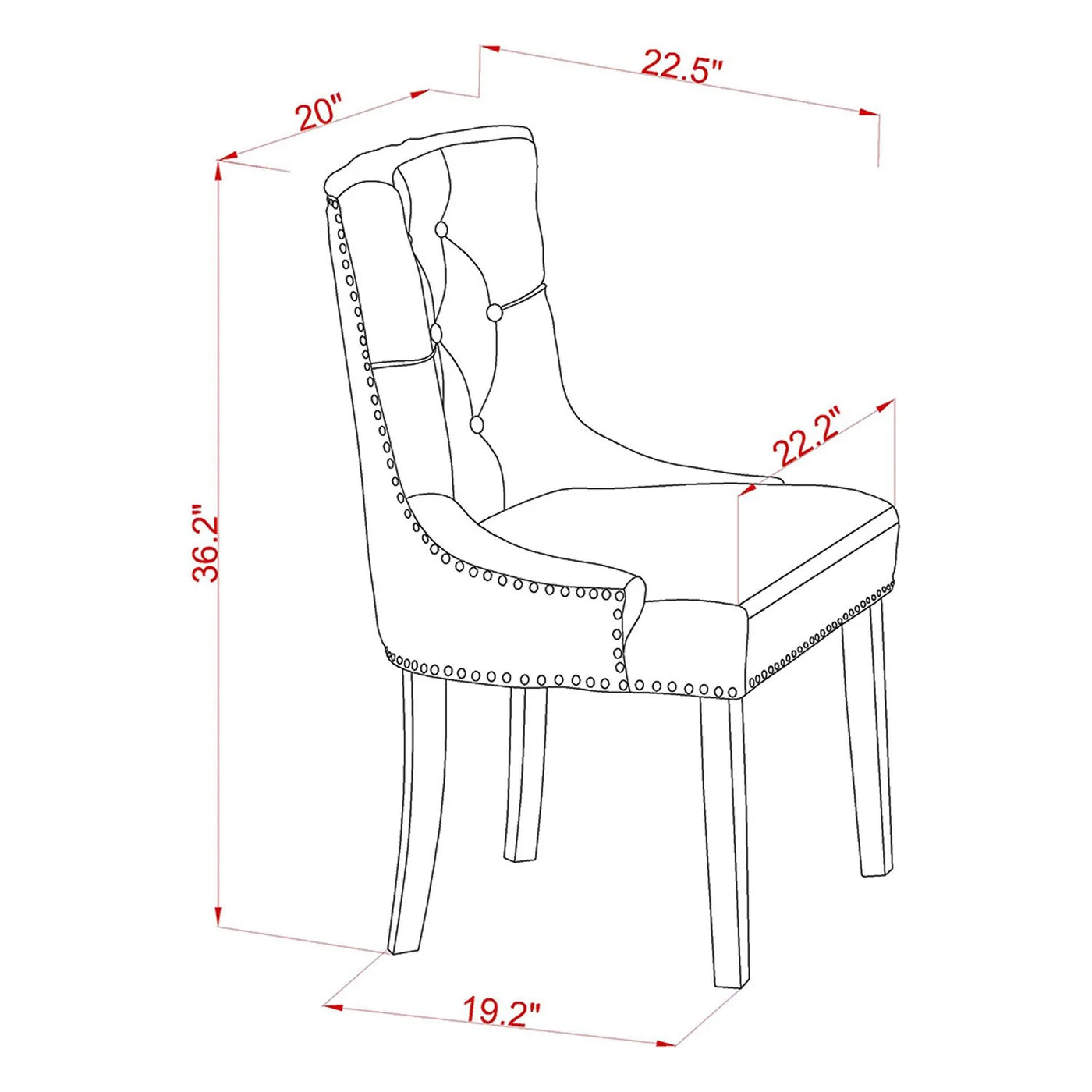 HomeStock Frp1T02 French Fabulous Parson Chair With Black Leg And Linen Fabric Light Beige