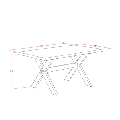 HomeStock H&made Home 5-Piece Dinette Set Included 4 Parson Chairs Upholstered Nails Head Seat & Stylish Chair Back & Dining Table With Table Top