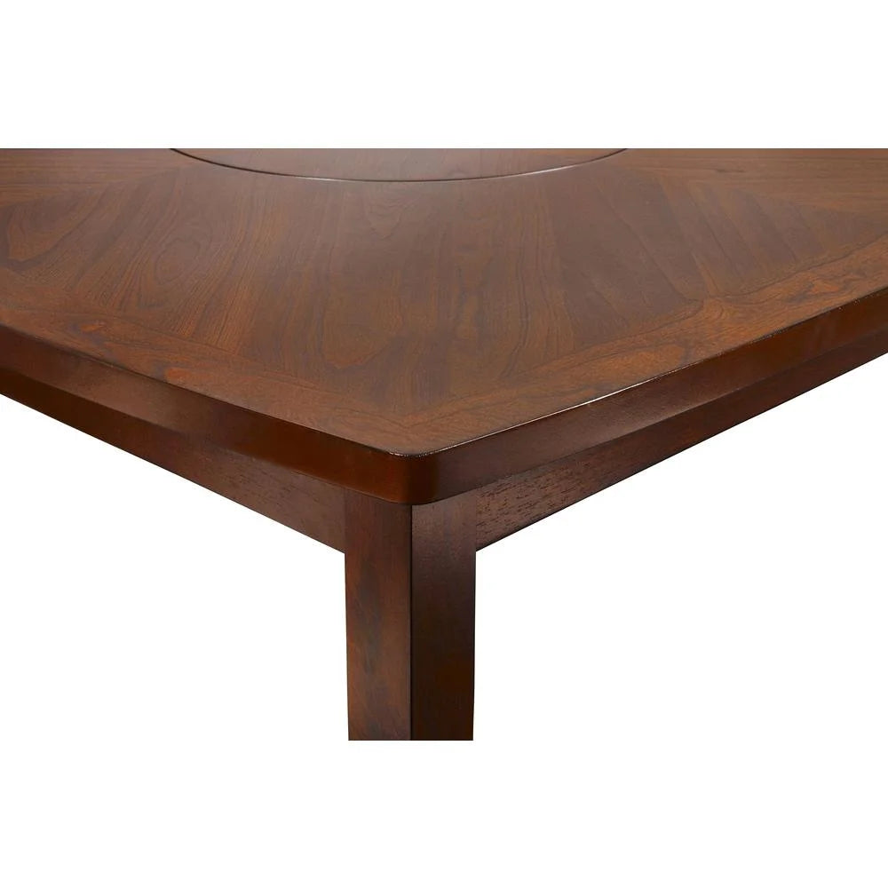 New Classic Furniture Dixon Wood Counter Table with Lazy Susan in Espresso