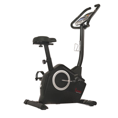 Sunny Health & Fitness Magnetic Upright Exercise Bike w/ LCD, Pulse Monitor, Stationary Cycling and Indoor Home Workouts SF-B2883