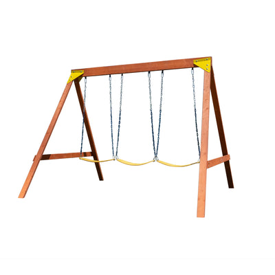 Sportspower Brooklyn Wooden Swing Set with 3 Swings