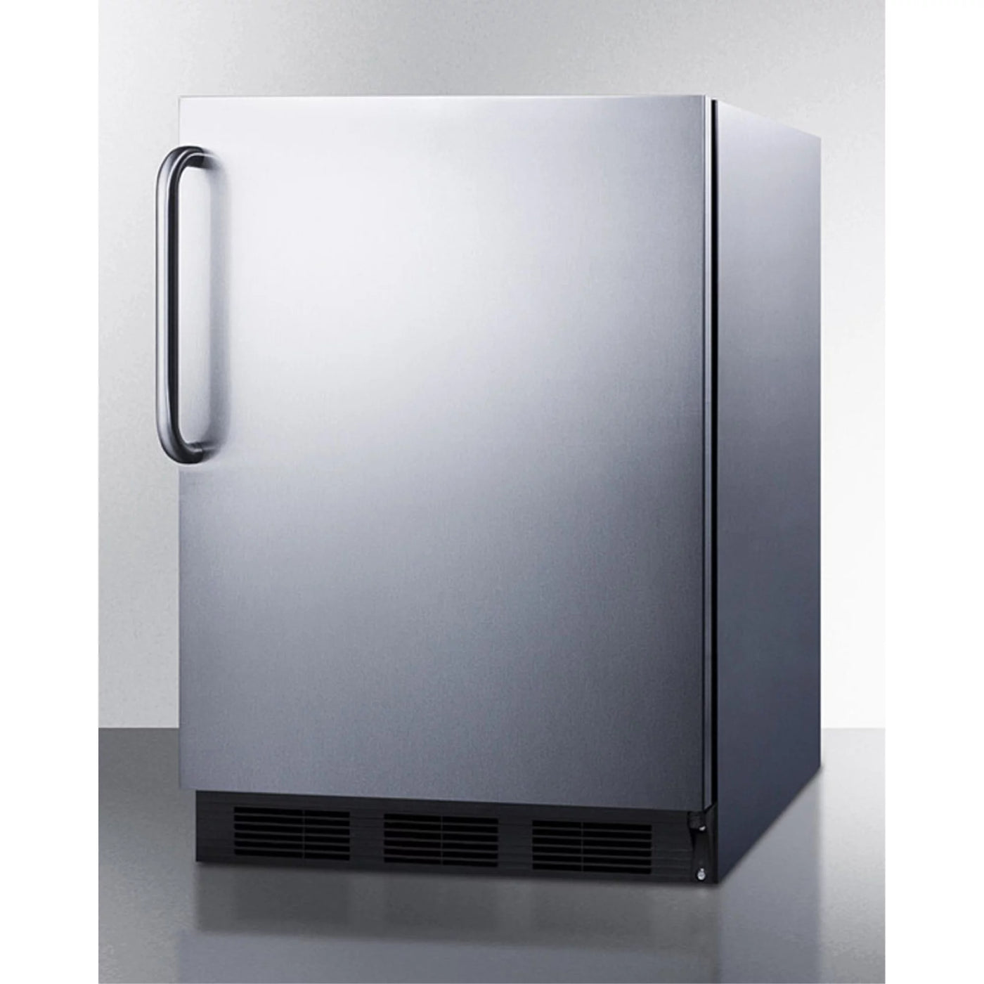 Built-in undercounter all-refrigerator for general purpose use, auto defrost w/complete stainless steel wrapped exterior