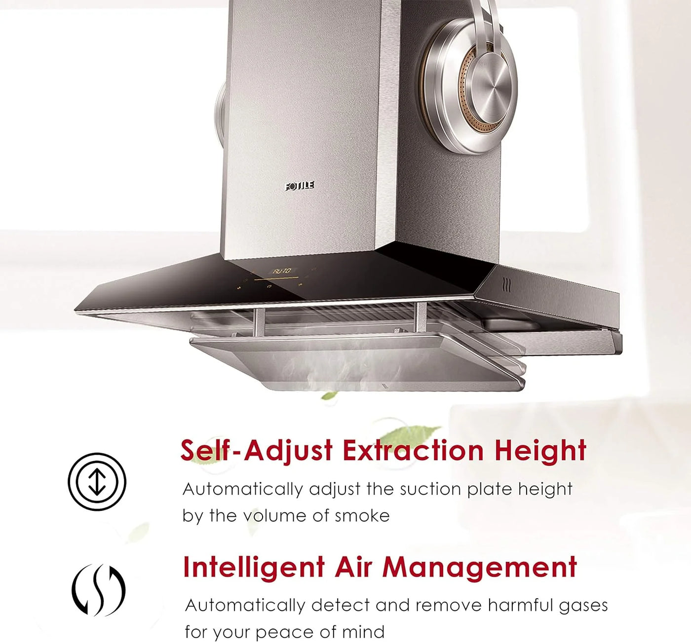 FOTILE Perimeter Vent Series 36 in. 1100 CFM Wall Mount Range Hood with 2 LED light and Touchscreen in Stainless Steel