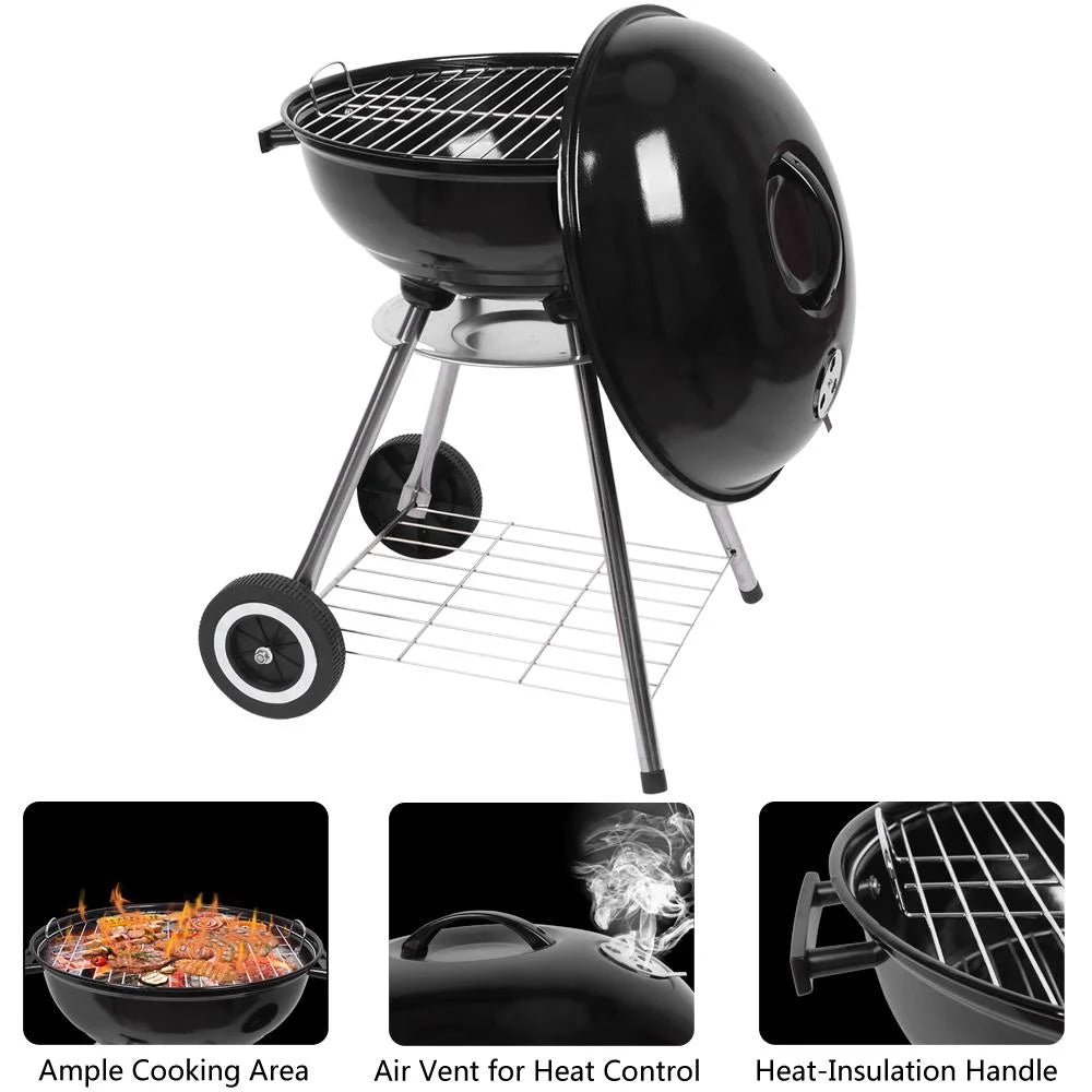 SalonMore 18" Portable Outdoor Charcoal Grill Travel Camp Charcoal Stove