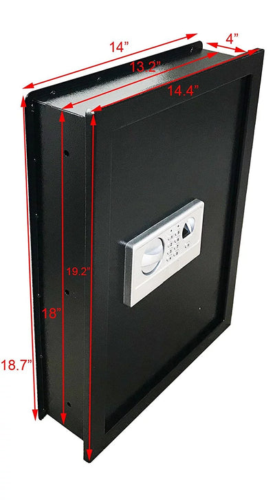 ABLEHOME FINGERPRINT BIOMETRIC ELECTRONIC RECESSED HIDDEN WALL SAFE SECURITY BOX GUN CASH