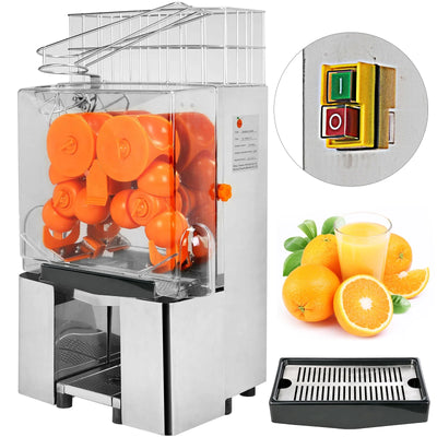 VEVOR 120W Commercial Orange Juicer Machine Automatic Juice Squeezer Extractor