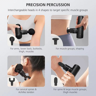 Comfier Mini Massage Gun Deep Tissue Muscle Massager for Back Neck Body Muscle Relief, USB Charging, Quiet&Portable, Gift