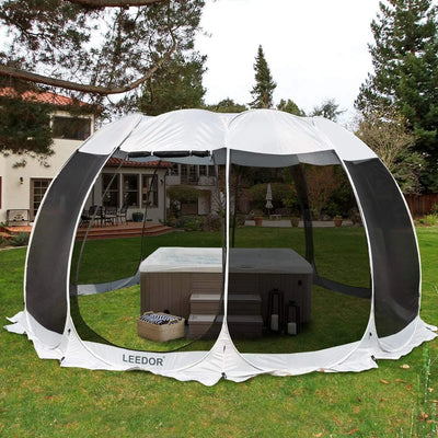 Screen House Tent Instant Room Outdoor Canopy 15x15 Gray