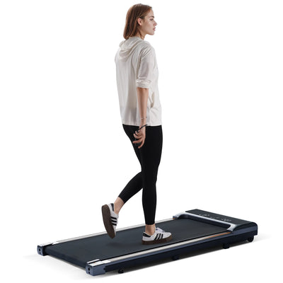 Walking Pad Under Desk Treadmill with Remote Control Lightweight 2 in 1 Portable Treadmill 0.6-3.8 Speed Range for Home Office Workout