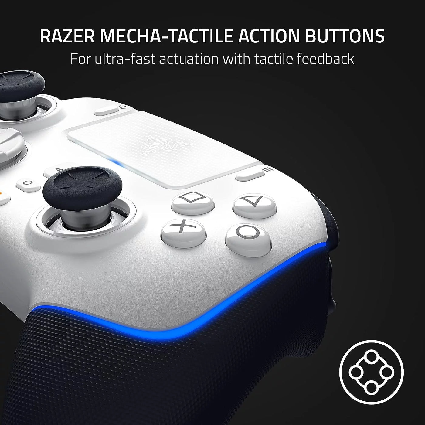 Razer Wolverine V2 Pro Wireless Gaming Controller for PlayStation 5 / PS5 PC: HyperSpeed Wireless - Mecha-Tactile Action Buttons - 8-Way Microswitch D-Pad - 6 Remappable Buttons - Chroma RGB - White