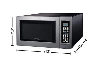 Impecca CM-1295ST 22 Countertop Microwave with 1.2 cu. ft. Capacity Convection Grill and 1000 Watts Cooking Power in Stainless Steel