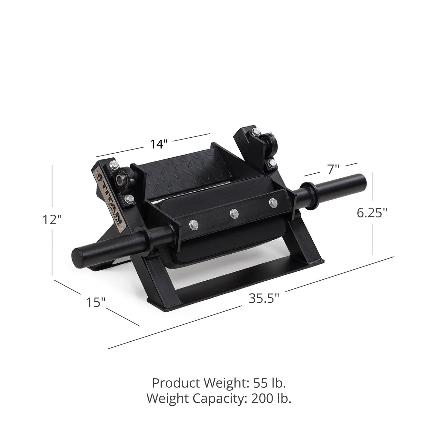 Titan Fitness Plate-Loaded Tibia Dorsi Calf Machine, Rated 200 LB, Fits Olympic-Sized Change Plates, Flexion Lower Body Training Calf Raise Machine, Leg Day Essential Tibia Isolation