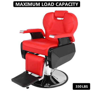 OmySalon Reclining Hydraulic Barber Chair for Hair Stylist, Professional Salon Chair Heavy Duty with Adjustable Headrest, All Purpose Styling Hairdressing Equipment