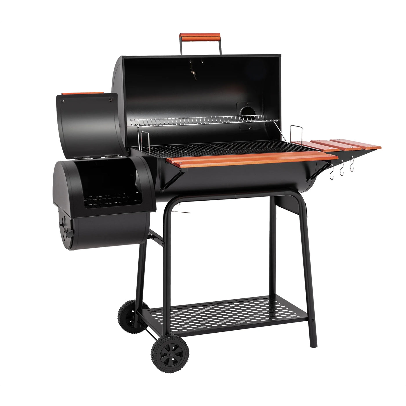 Royal Gourmet CC1830W 30" Barrel Charcoal Grill with Offset Smoker