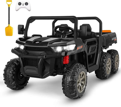 6-Wheel 24V UTV Ride-On with Dump Bed and 4WD Power