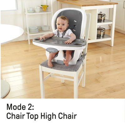 Ingenuity SmartClean Trio Elite 3-in-1 Convertible High Chair, Toddler Chair, and Booster Seat, For Ages 6 Months and Up, Unisex - Slate