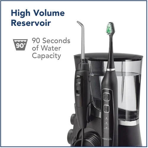 Waterpik Complete Care 5.0 Water Flosser + Sonic Toothbrush, Black