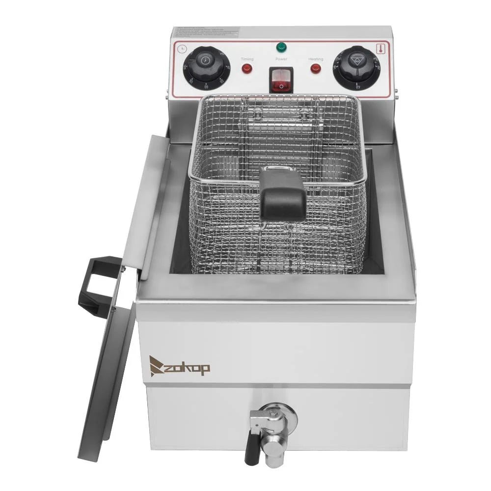 Ktaxon 12.5QT Deep Fryer 1700W Electric Stainless Steel Deep Fryer Adjustable Temperature